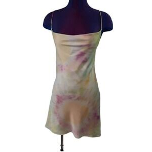 NWT Zara Satin Effects Tie Dye Mini Dress Size Small Women's Discontinued A17